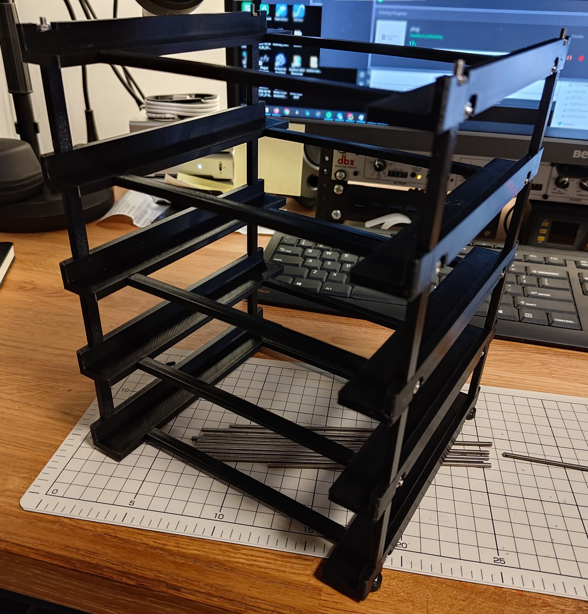 Freshly printed empty “rack”.